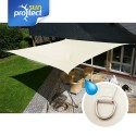 sunprotect Sonnensegel waterproof, 5x5m, Quadrat, creme