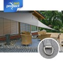 sunprotect Sonnensegel professional, 3,6x3,6x3,6m, Dreieck, grau-silber