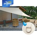 sunprotect Sonnensegel waterproof, 3,6x3,6x3,6m, Dreieck, creme
