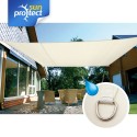 sunprotect Sonnensegel waterproof, 6x4m, Rechteck, creme