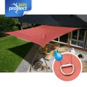 sunprotect shade sail 5x5m square waterproof, cream