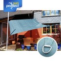 sunprotect Shade Sail professional 3x3m Quadrat, grau-silber