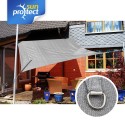 sunprotect Sonnensegel professional, 3,6x3,6m, Quadrat, grau-silber