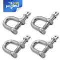 sunprotect Schäkel mit Bolzen für Sonnensegel, verzinkter Stahl 4 Stück sunprotect Schäkel mit Bolzen für Sonnensegel, verzinkter Stahl 4 Stück