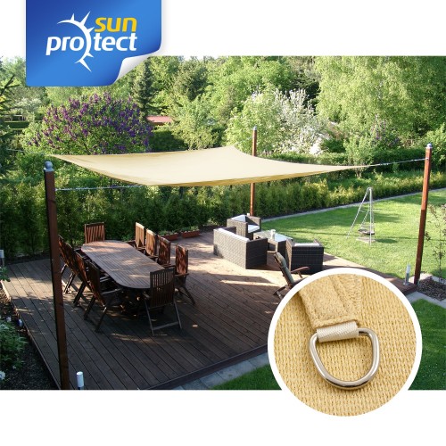 sunprotect Shade Sail professional 3,5x4,5m Rechteck, beige