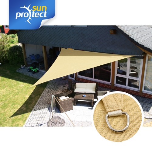 sunprotect Sonnensegel professional, 5x5x5m, Dreieck, beige sunprotect Sonnensegel professional, 5x5x5m, Dreieck, beige