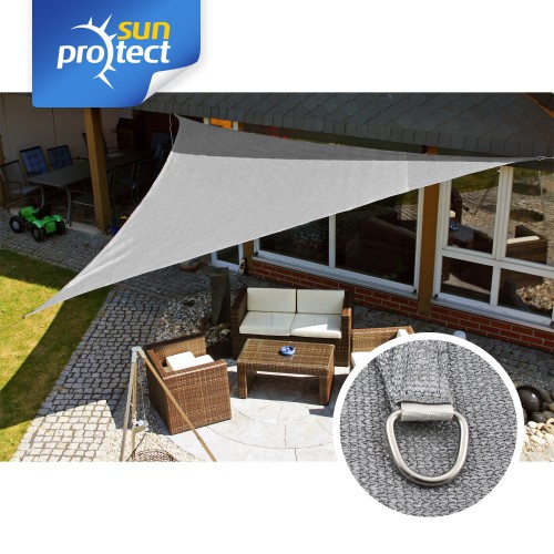 sunprotect Shade Sail professional 5x5x5m Dreieck, grau-silber sunprotect Shade Sail professional 5x5x5m Dreieck, grau-silber